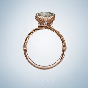 amethyst and diamond ring