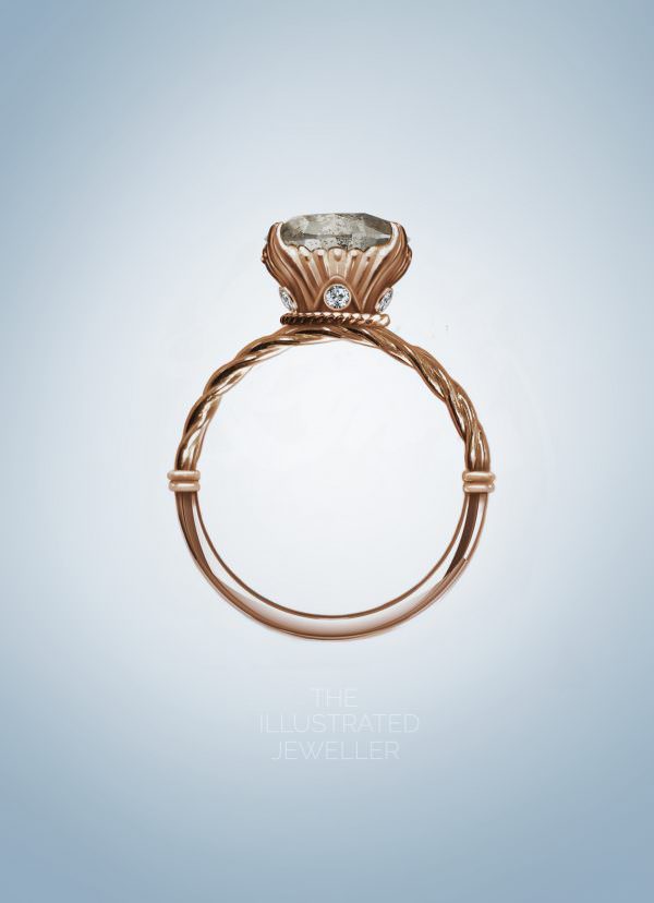 amethyst and diamond ring