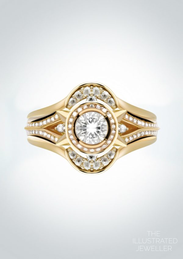 yellow gold diamond wedding ring