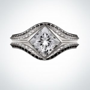 white gold and diamond bridal set
