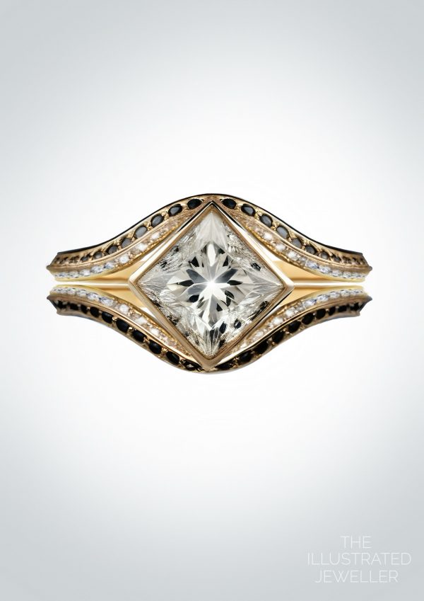 yellow gold bridal set